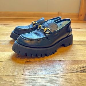 Bee Platform Horsebit Loafers